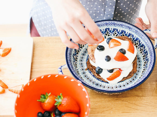 Chocolate & Banana Pancakes Recipe
