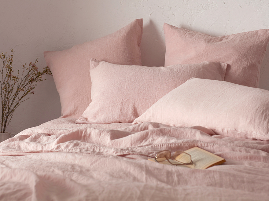 100% Linen Blush Pink 100% Linen Blush Pink