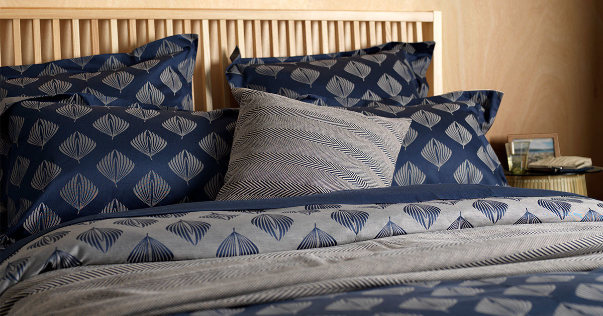 Blue Bedding 100 Cotton & 100 Linen Secret Linen Store