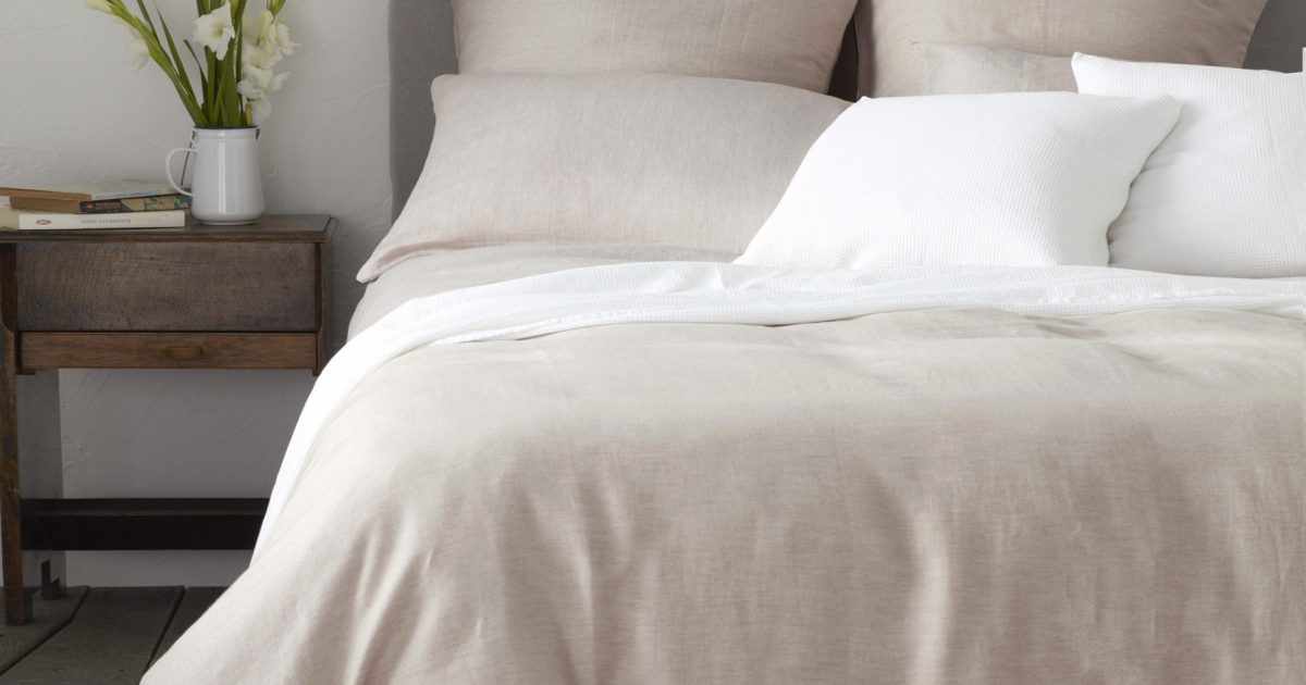 Natural Linen Duvet Covers 68 Cotton/32 Linen Secret Linen Store