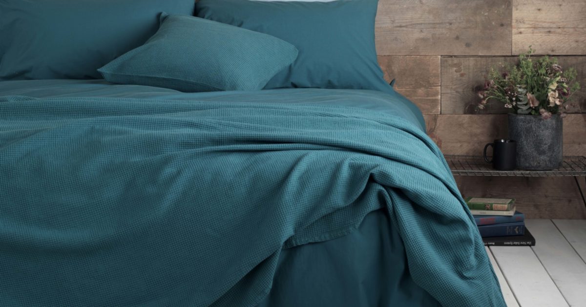 Teal Cotton Percale Bed Linen Secret Linen Store
