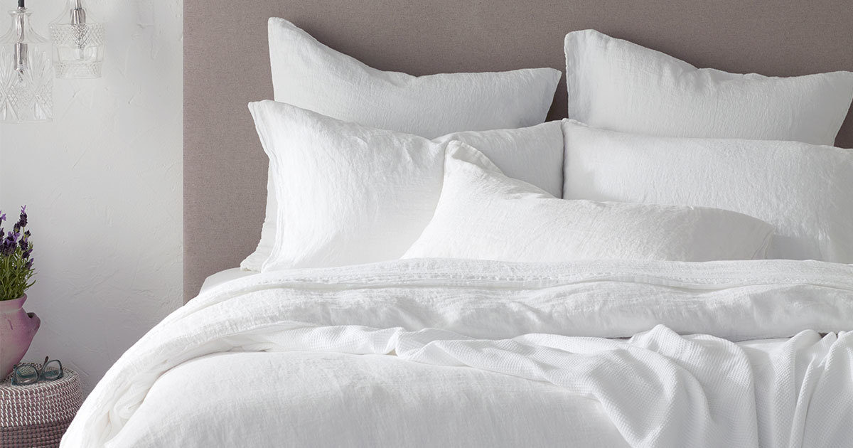 White Bedding 100 Cotton & 100 Linen Secret Linen Store