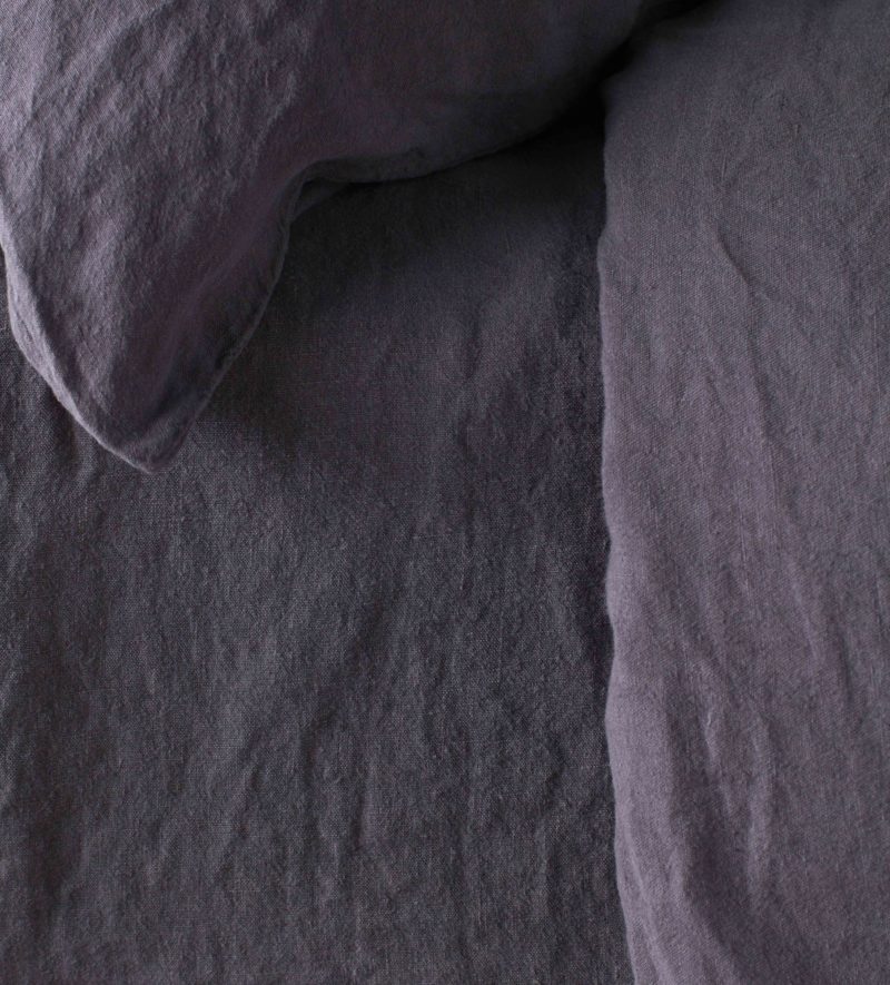 Aubergine 100 Linen Bed Sheets Secret Linen Store