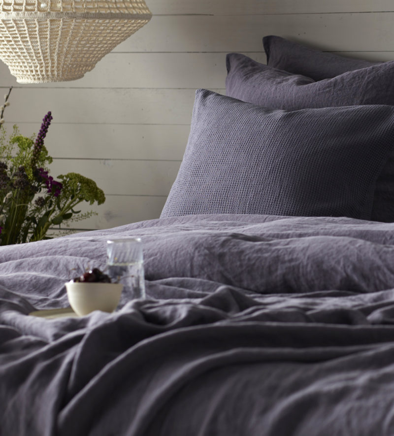 Aubergine Purple 100 Linen Bedding Secret Linen Store