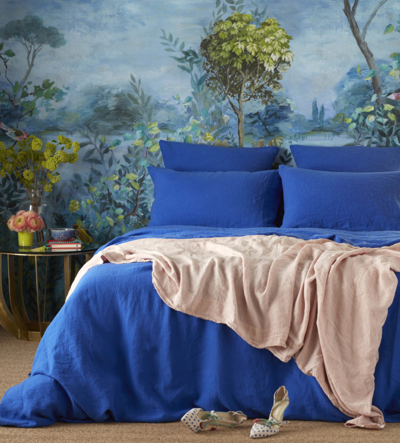 Dazzling Blue 100 Linen Bedding Secret Linen Store