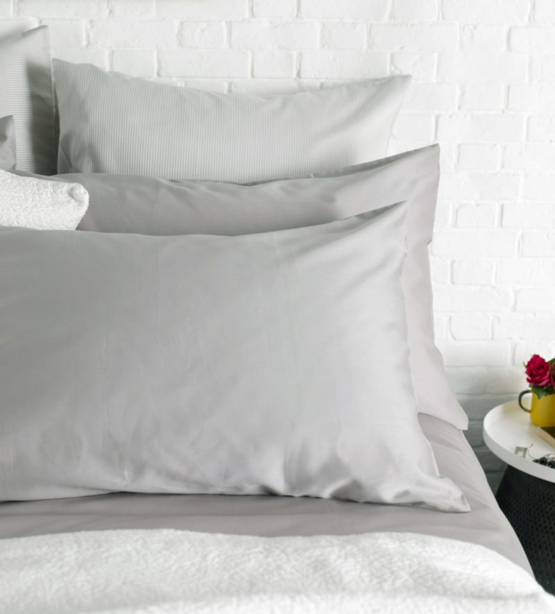 Essential Dove Grey Pillowscases 100 Cotton Sateen Secret Linen…