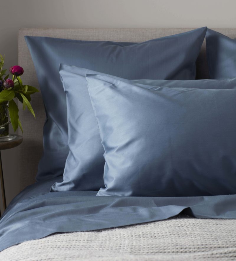 Essential Slate Blue Pillowcases Egyptian Cotton Secret Linen…