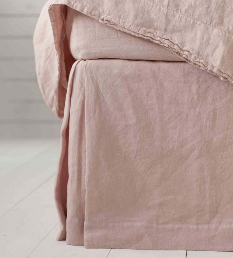 Blush Pink 100 Linen Valance Natural Bedding Secret Linen Store