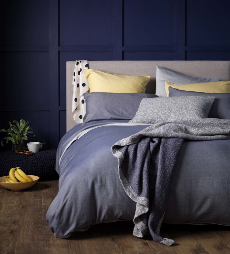 Relaxed Denim Navy Blue Bed Linen Secret Linen Store