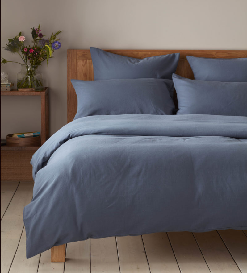 Relaxed Denim Slate Blue Duvet Cover 100 Cotton Secret Linen…