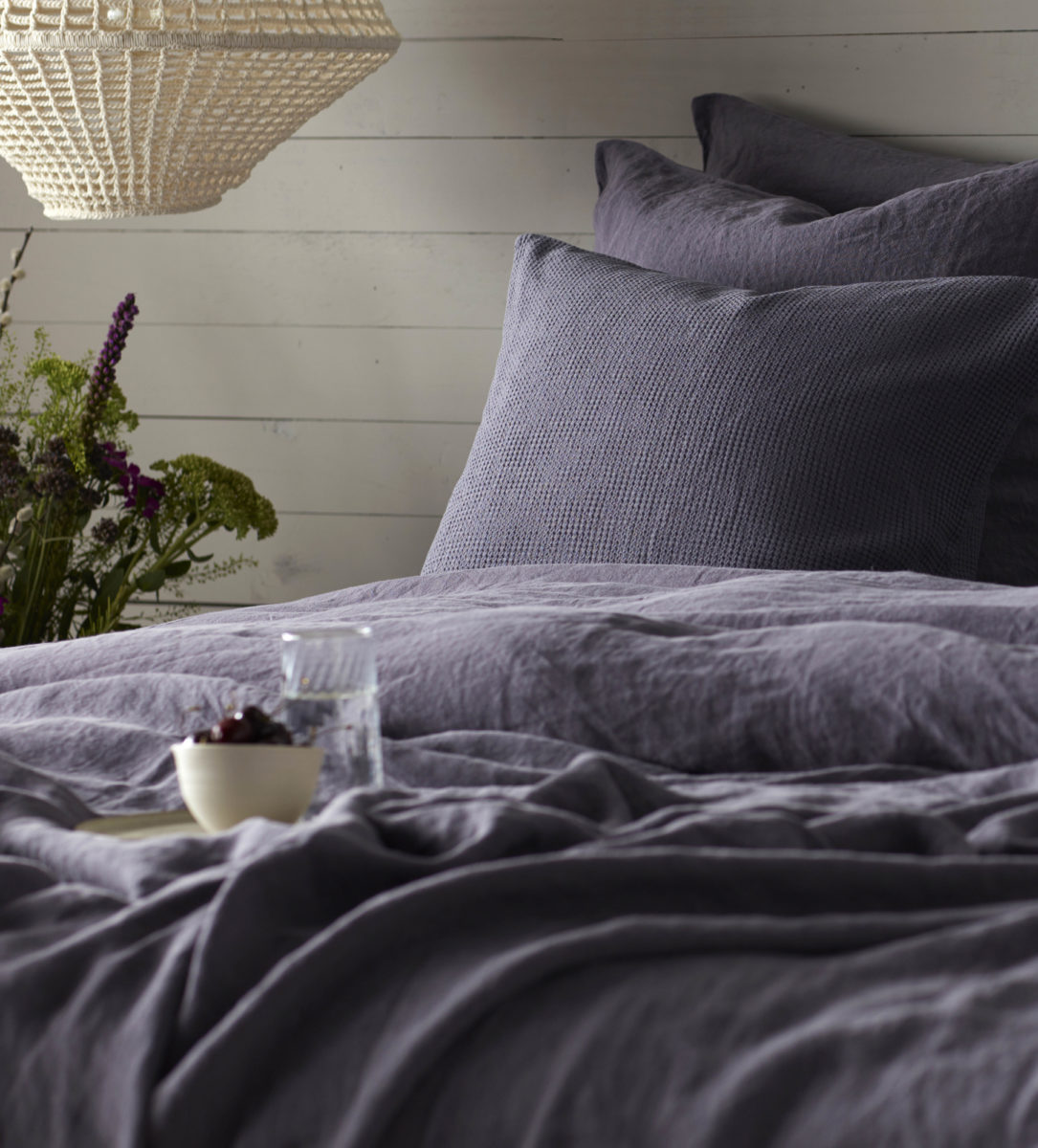 Aubergine 100 Linen Bed Sheets Secret Linen Store
