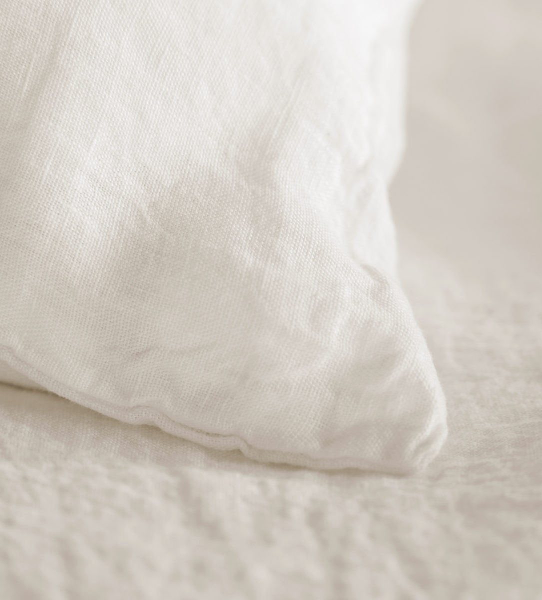 Cream 100% Linen Pillowcase | Natural White Linen Pillowcase by Linen Tales