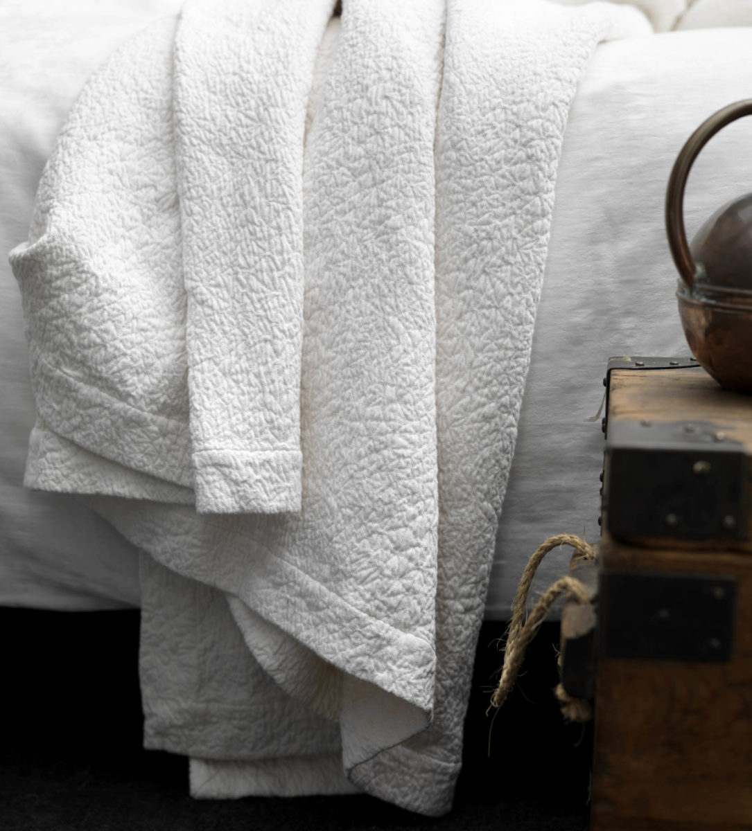 Ivory Cotton Bedspread Made In Portugal Secret Linen Ivory Cotton Bedspread Made In
