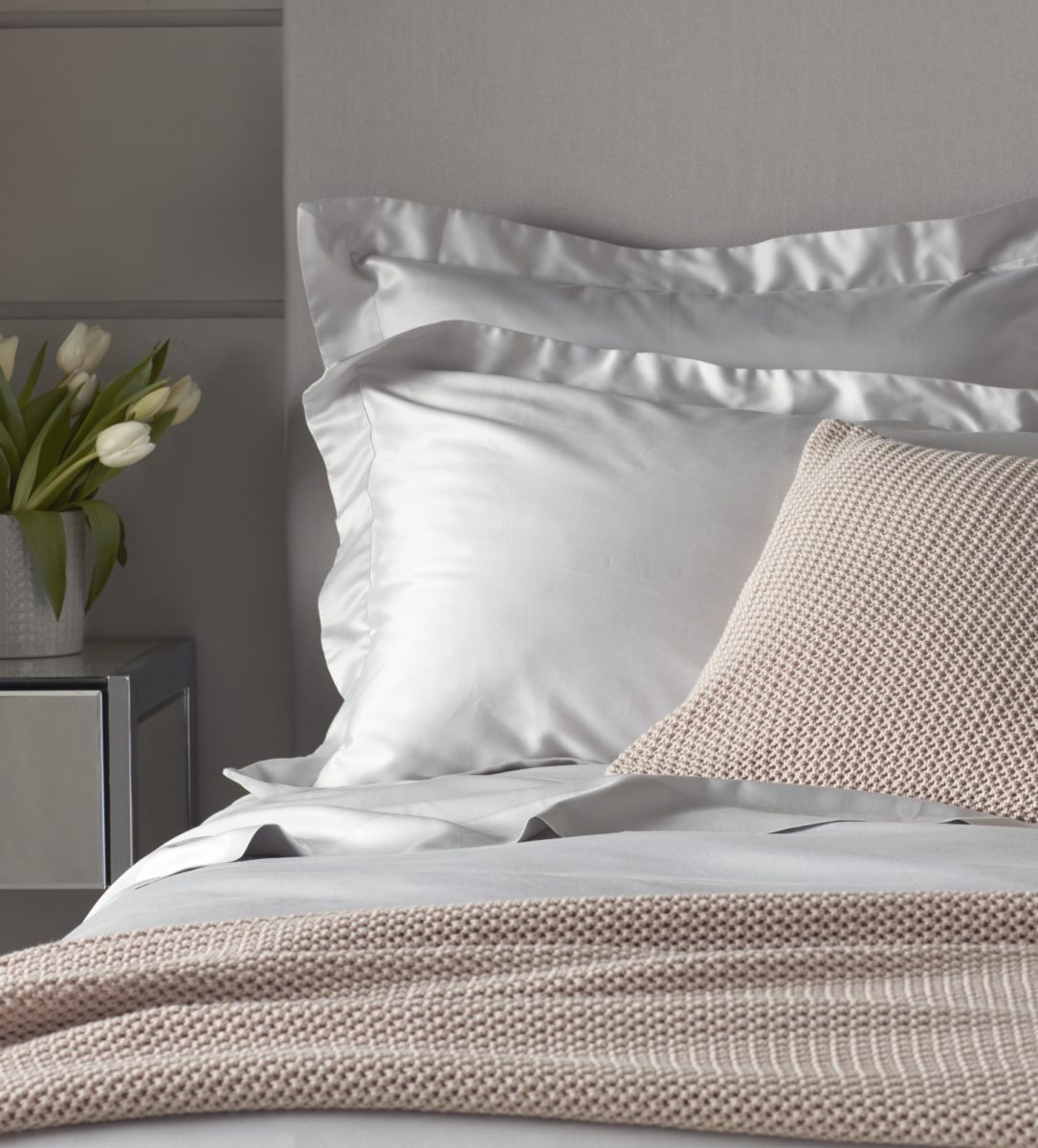 Luxury 600 Thread Count Oxford Pillowcases Light Grey | Secret Linen Store Luxury 600 Thread Count Oxford Pillowcases Light Grey | Secret Linen Store