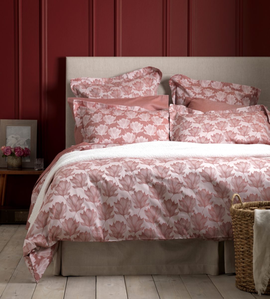 Magnolia Design Duvet Covers 100 Cotton Secret Linen Magnolia Red Duvet Cover