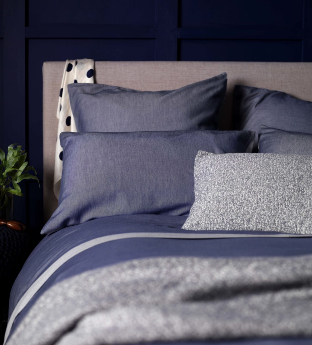 Relaxed Denim Navy Pillowcases 100 Cotton Secret Linen Store