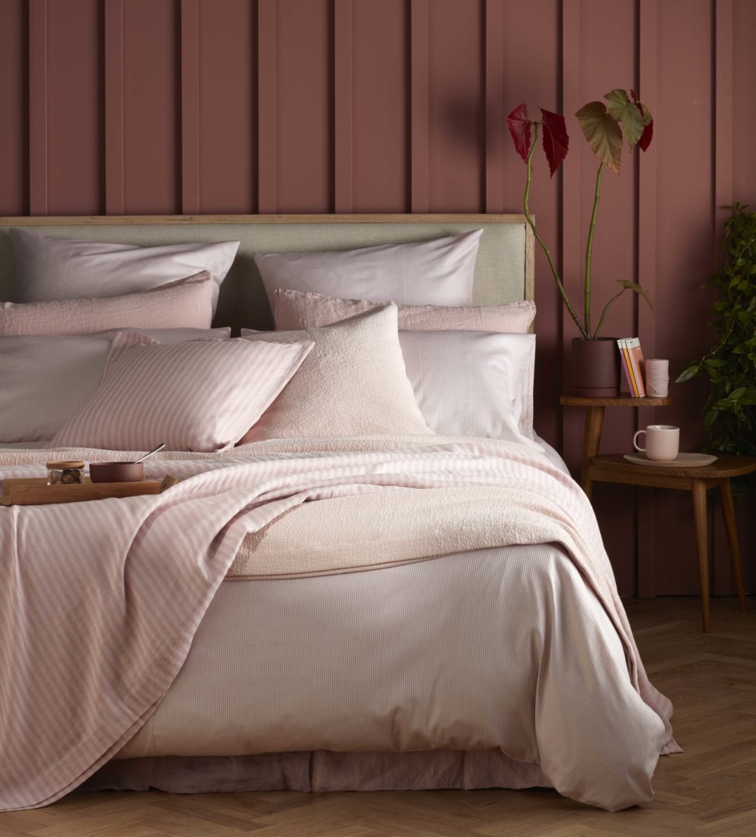 Tiny Stripe Blush Pink Bedding | Secret Tiny Stripe Blush Pink Pillowcase