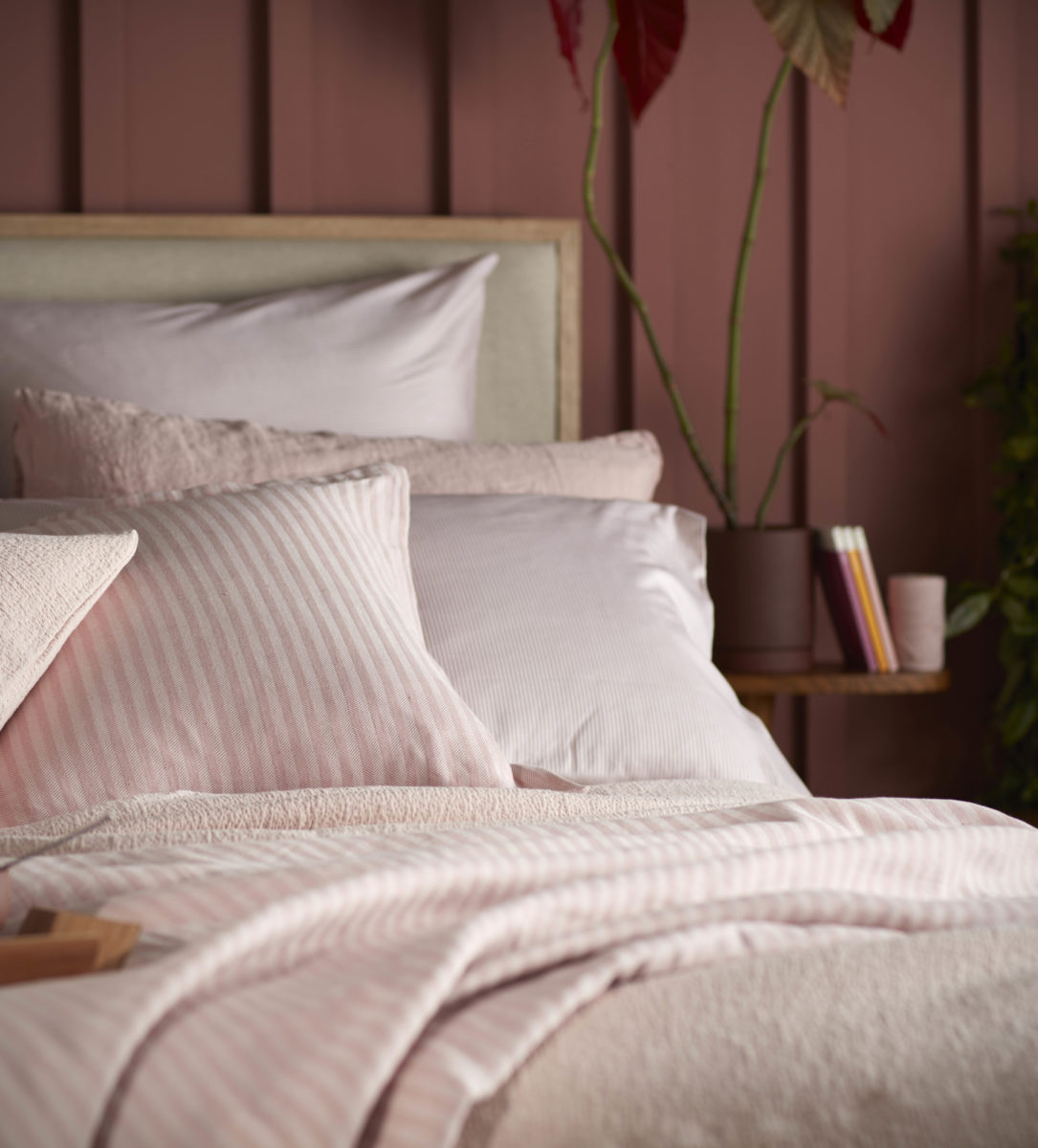 Tiny Stripe Blush Pink Bedding | Secret Tiny Stripe Blush Pink Pillowcase