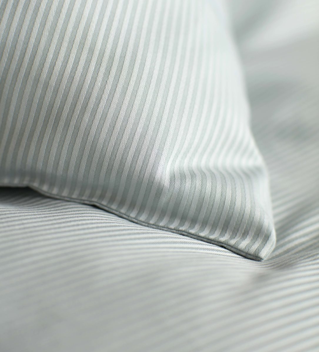 Tiny Stripe Duck Egg Bed Linen Secret Linen Store