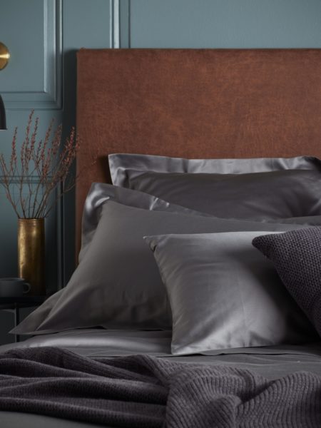 600 Thread Count Charcoal Grey Luxury Oxford Pillowcase