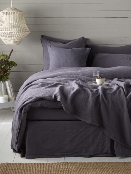 Aubergine Purple 100% Linen Bed Linen