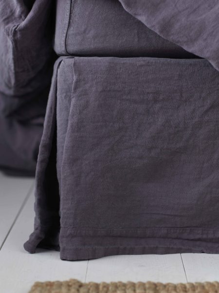 Aubergine Purple 100% Linen Valance