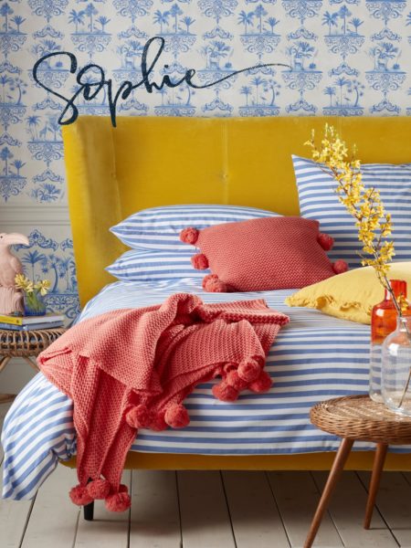 Sophie Stripe Dazzling Blue Bed Linen
