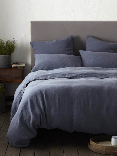French Blue 100 Linen Bedding Collection Secret