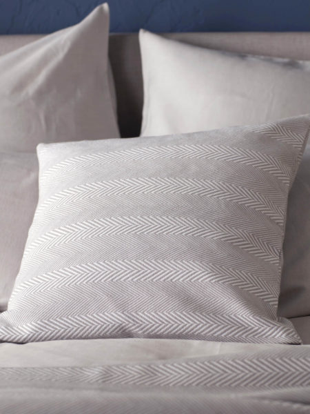 Herringbone Dove Grey Cushion Cover