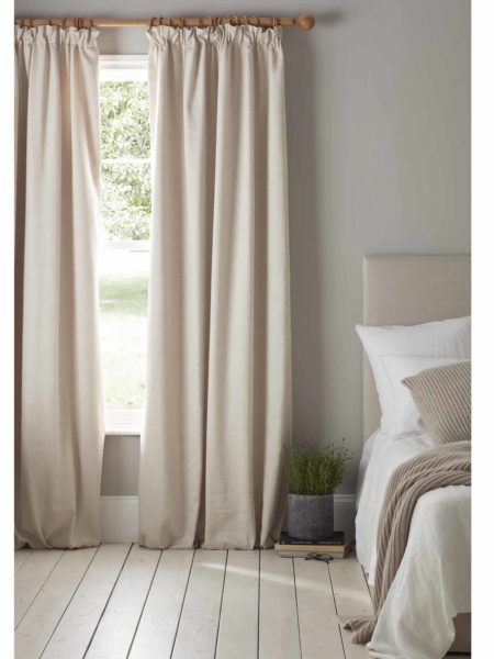 Relaxed Denim Natural Linen Blackout Curtains (Pair)