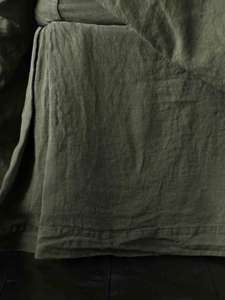 Olive Green 100% Linen Valance