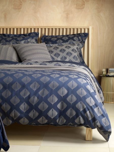 Egyptian Cotton Bedding Luxury Secret Linen Pinecones Midnight Blue Bed Linen