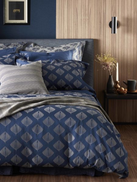 Pinecones Midnight Blue Bed Linen
