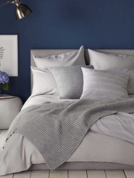 Brushed Cotton Bedding Super Soft Secret Linen Relaxed Denim Dove Grey Bed Linen