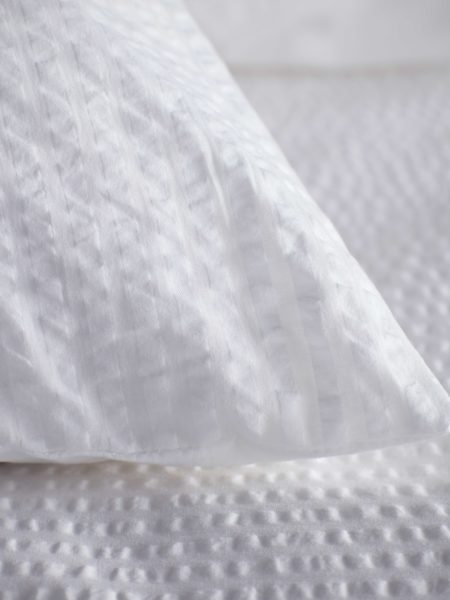 Seersucker White Bed Linen