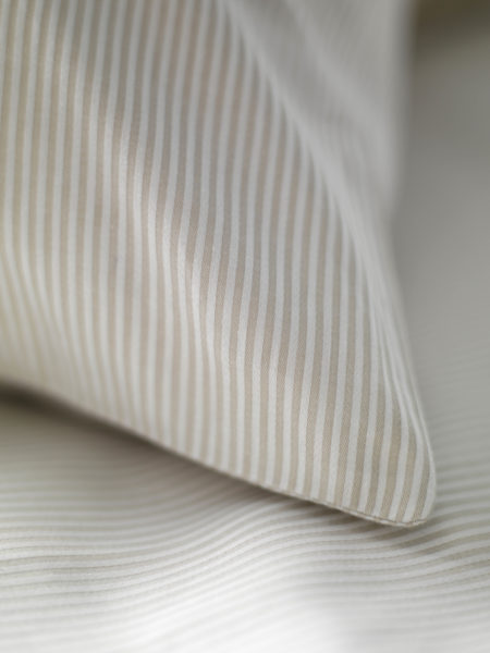 Tiny Stripe Coffee Cream Bed Linen