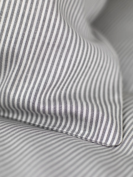 Tiny Stripe Graphite Grey Duvet Cover