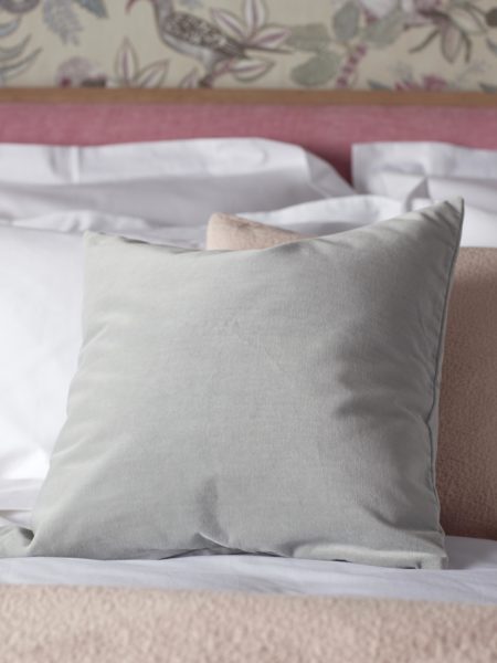 Velvet Light Grey Cushion Cover