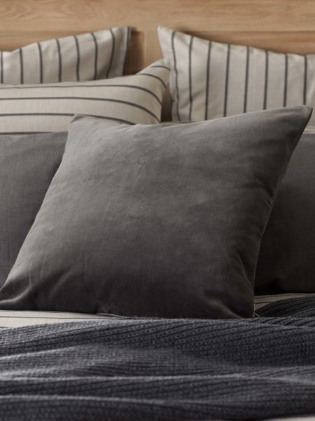 Velvet Pewter Grey Cushion Cover