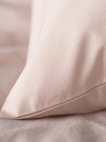 Washed Cotton Percale Blush Pink Bed Linen