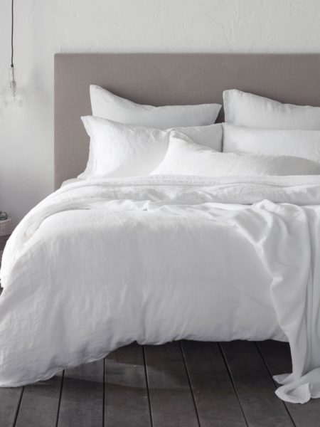 White Bedding 100 Cotton Linen Secret White 100 Linen Bed