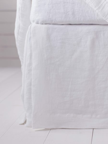 White 100% Linen Valance