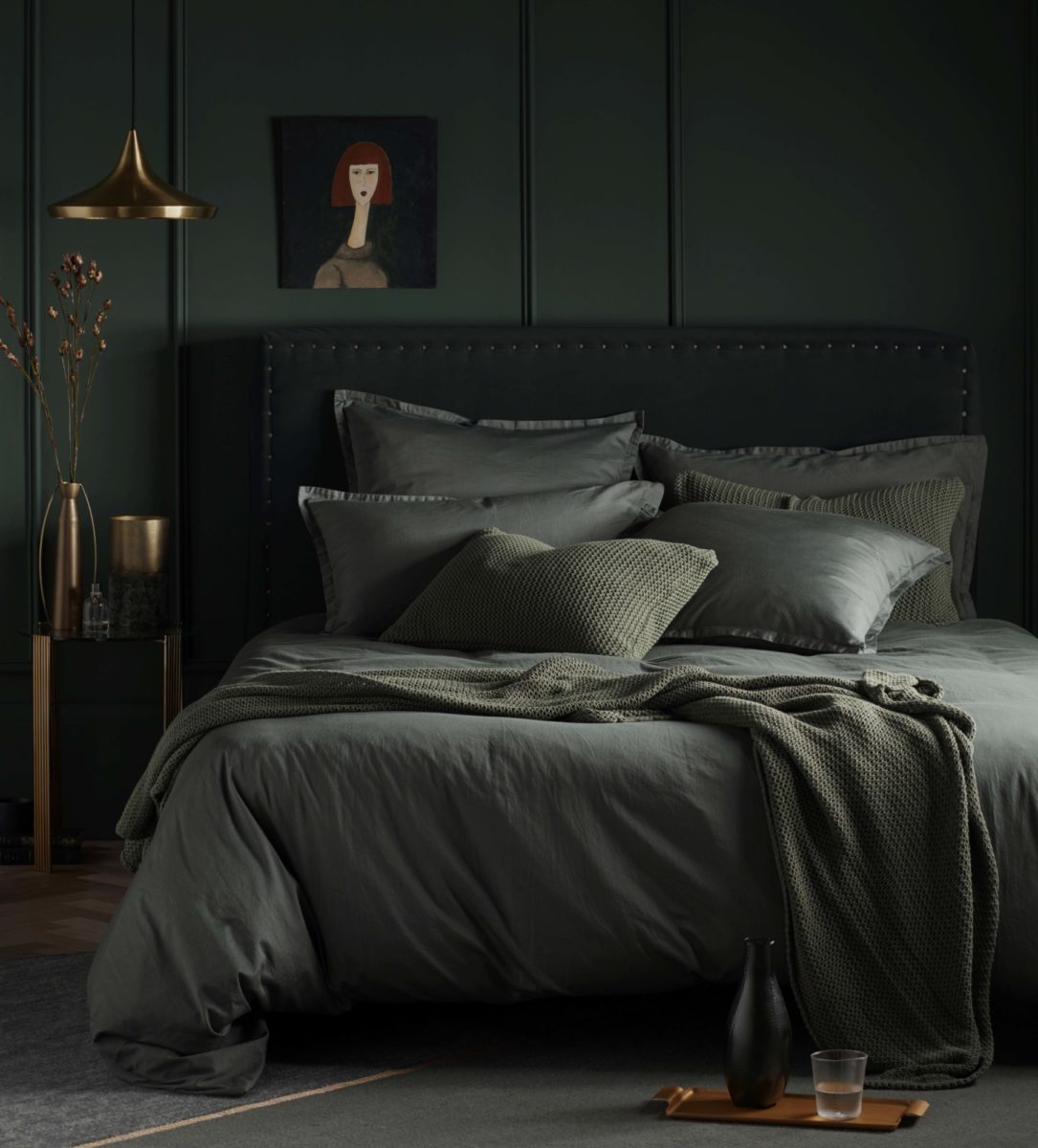 Olive Green Super Soft Sateen Bed Linen Secret Linen Store