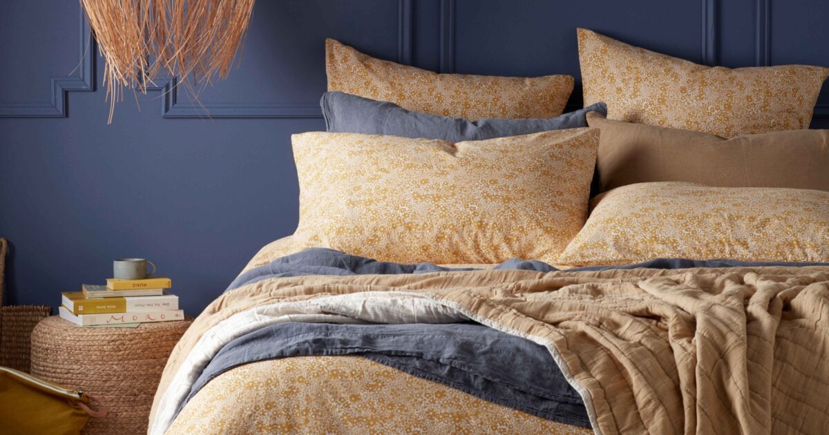 Dorothy Mustard Yellow Cotton Bed Linen Secret Linen Store