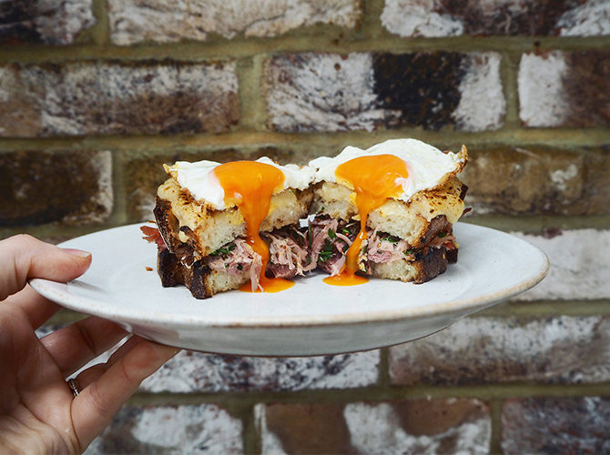 Jammy Eggs with Herby Roast Chickpeas and Tahini Yogurt
