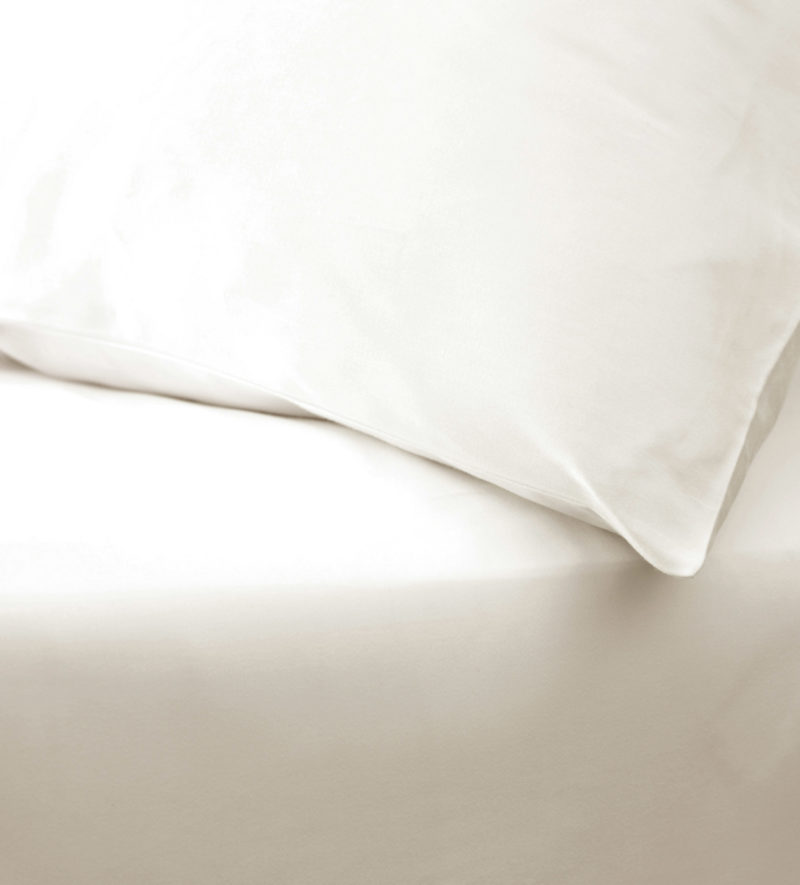 Cream Cotton Percale Housewife Pillowcases 200 Thread Count