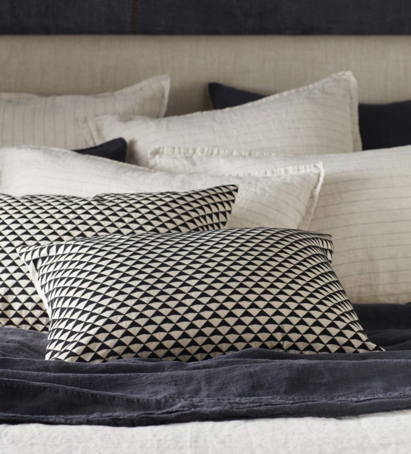 Geo Black Cushion Cover Secret Linen Store