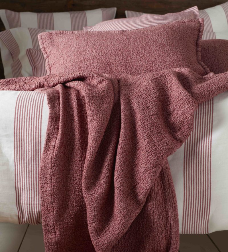 Porto Red Bed Throw and Cushion Cover Secret Linen Store