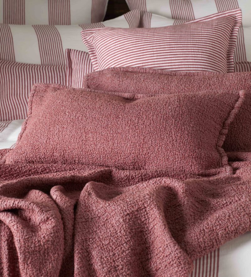 Porto Red Bed Throw and Cushion Cover Secret Linen Store