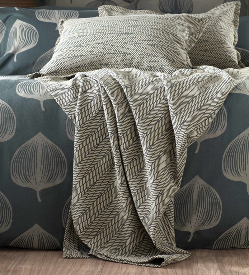 Zig Zag Forest Green Bed Throw Secret Linen Store